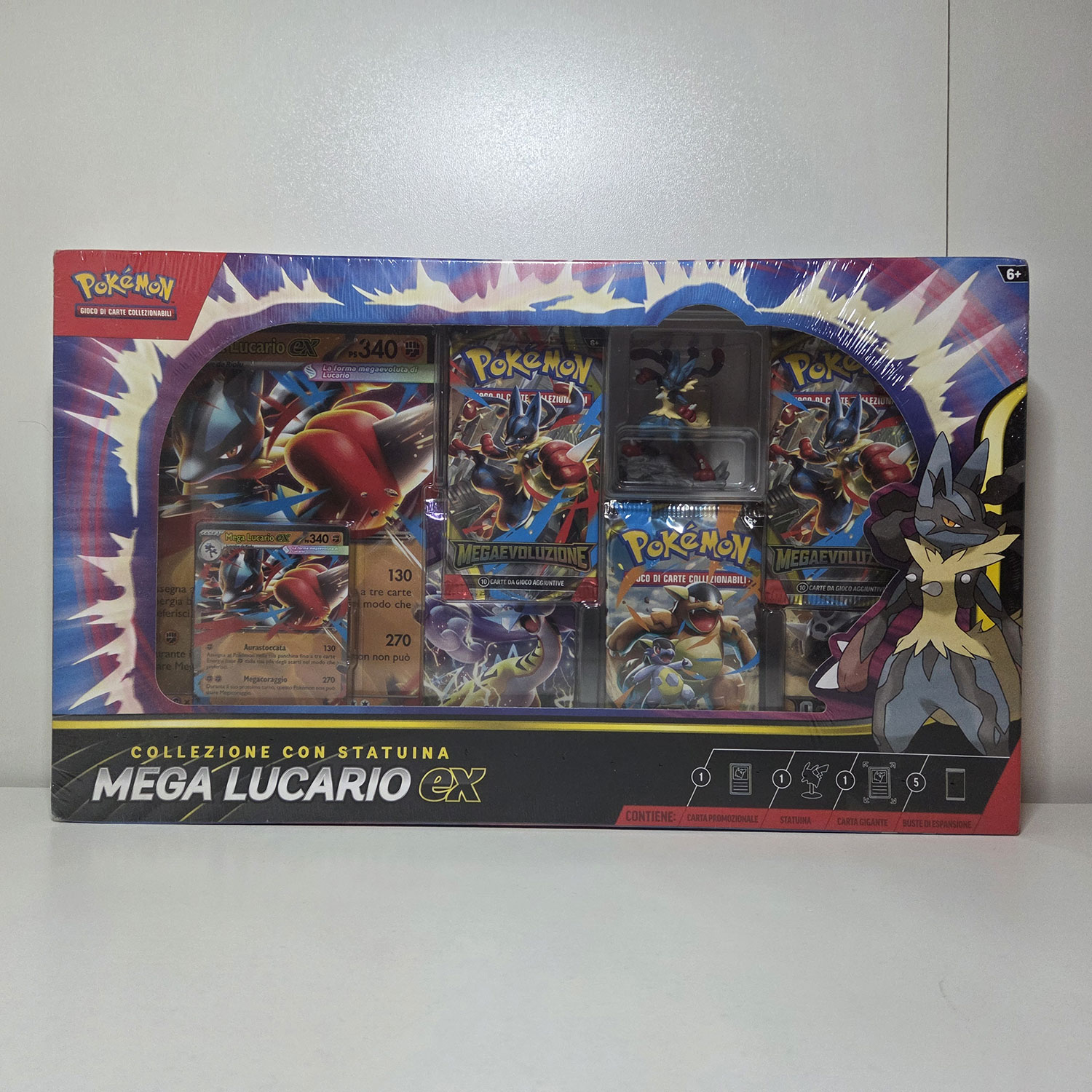 Collezione con Statuina Pokèmon: Mega Lucario ex NUOVO