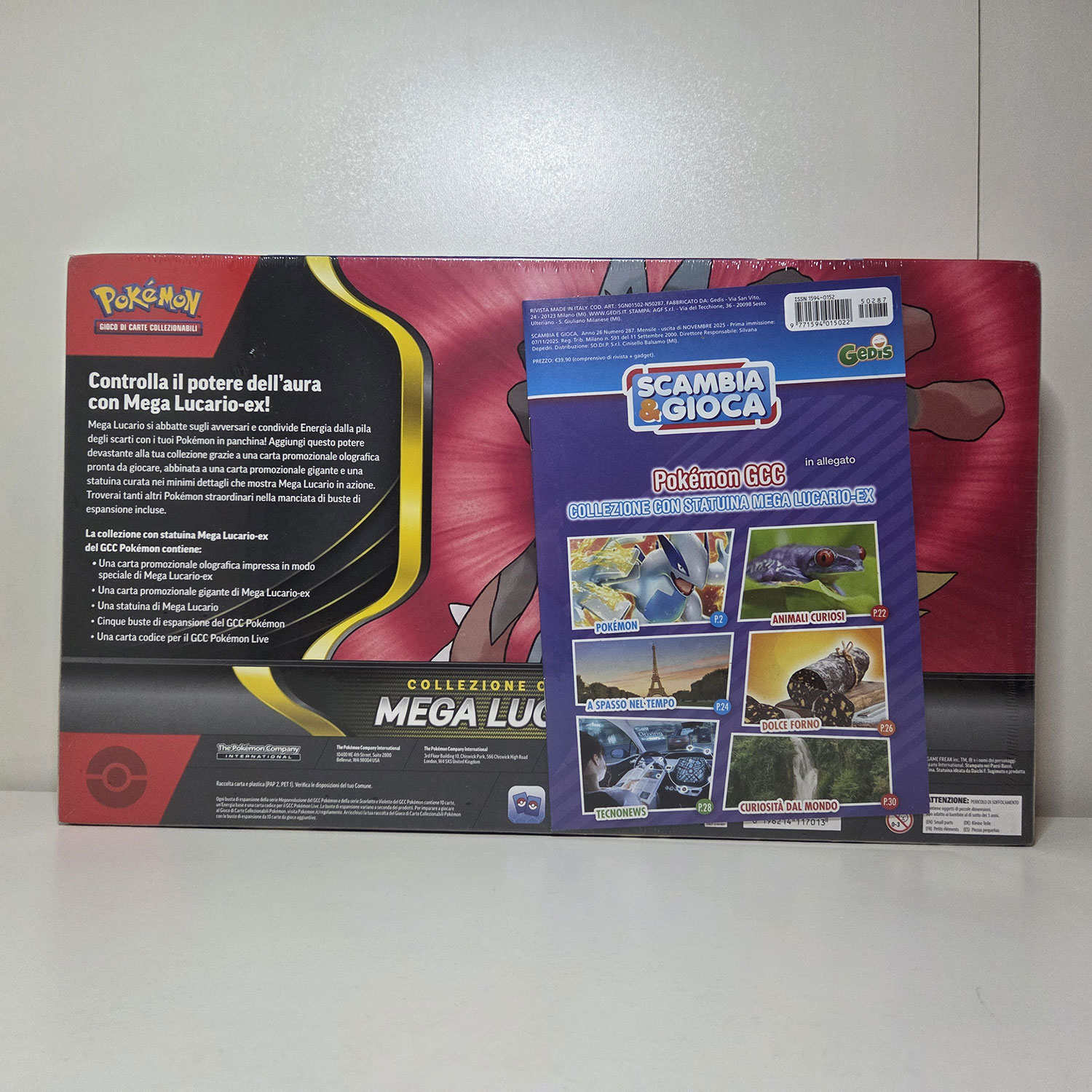Collezione con Statuina Pokèmon: Mega Lucario ex NUOVO - immagine 2