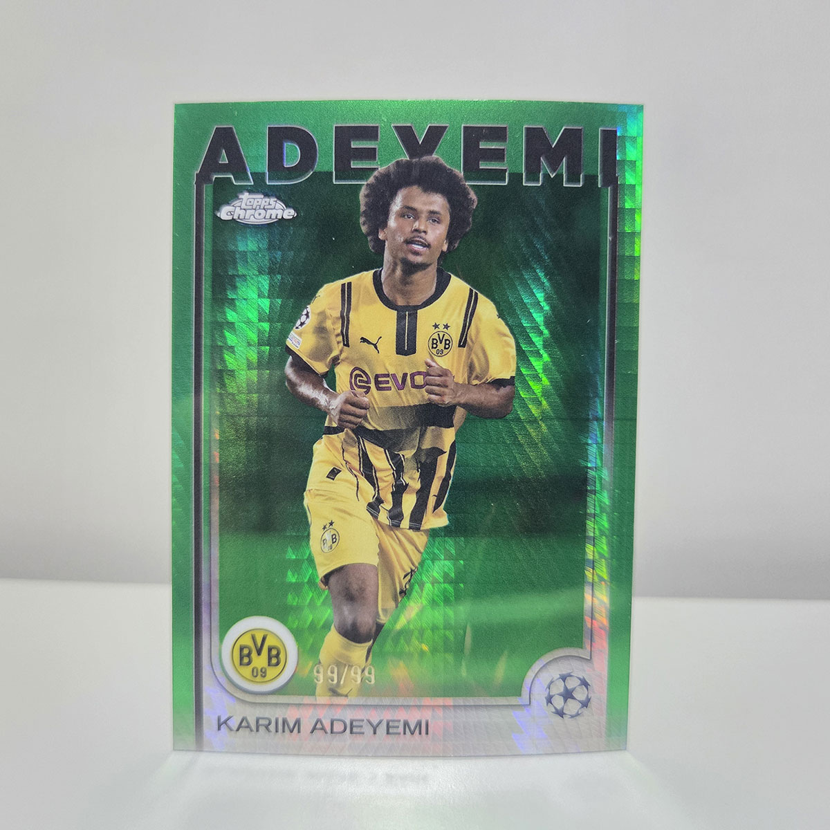 Topps Chrome UEFA 24/25: Karim Adeyemi - Green numerata 99/99