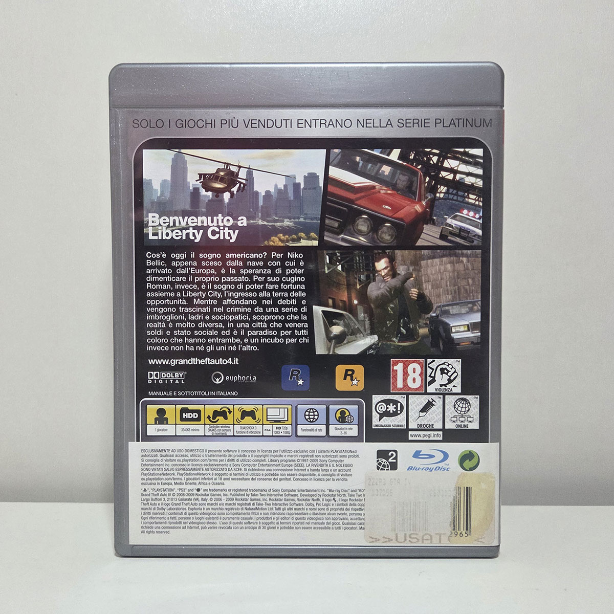 Grand Theft Auto IV per Playstation 3 versione Platinum PAL (completo) - immagine 2